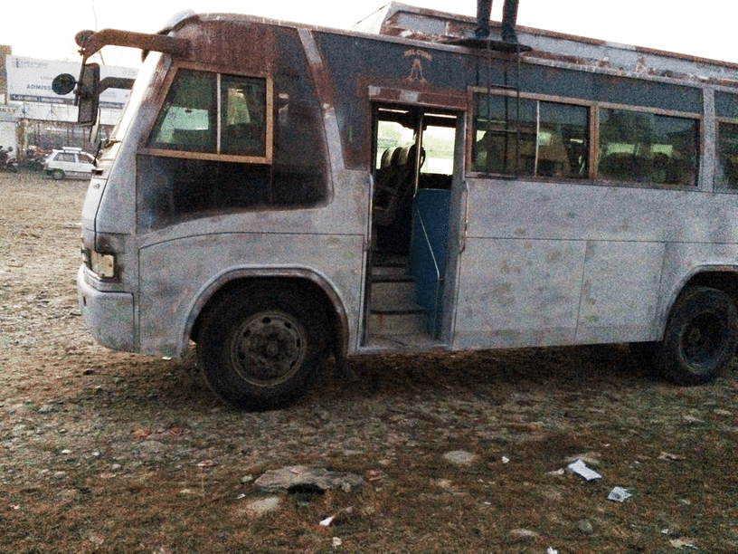 One of the dilapidated Nepali bus