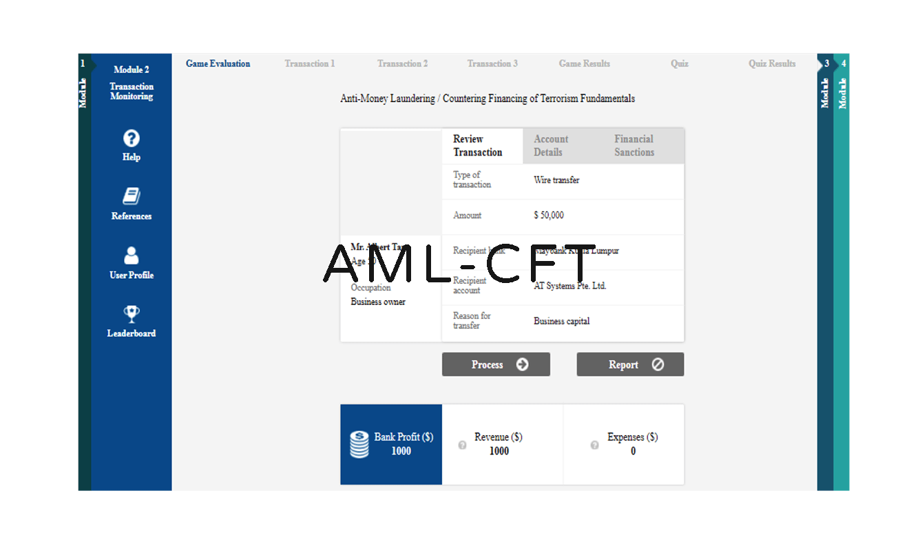 AML-CFT Simulation Training Demo
